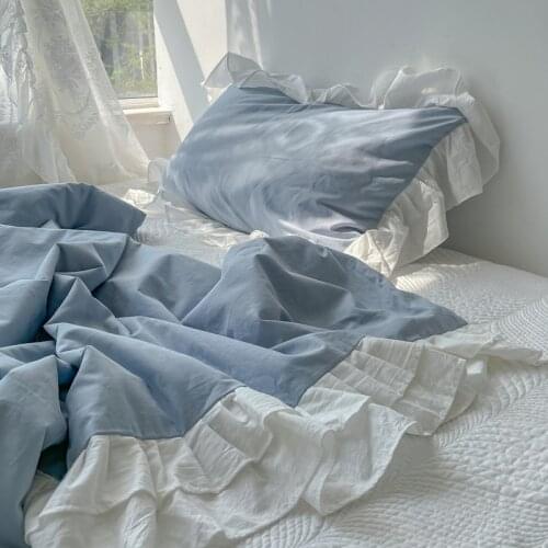 Summer Cool Quilt 100% Cotton Bedding Set 4PC Pure Cotton Single Double Bed Thin Quilt Air Conditioning Quilt Summer Thin Quilt