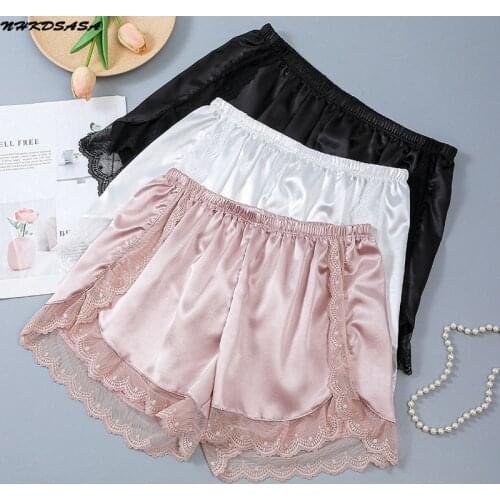 NHKDSASA Summer Safety Shorts For Women Large Size Ice Silk High Elasticity Female Safety Pants Shorts Under Skirt Underwear