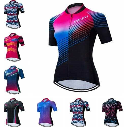 Summer Short Sleeve Cycling Jersey Women mtb Road Sport Cycling Clothing Shirt Bicycle Team Bike Jersey Maillot Ropa ciclismo