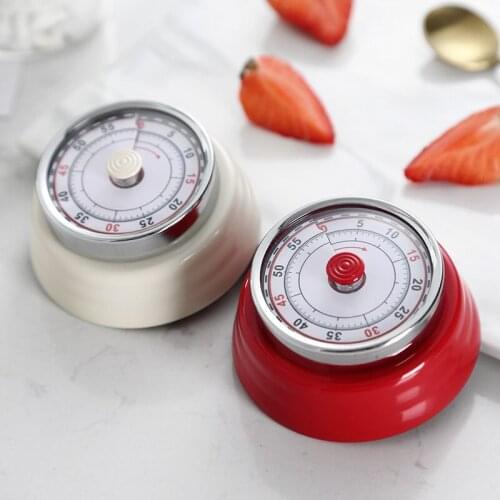 Magnet Mechanical Timer Kitchen Stainless Steel Timer Kitchen Baking Time Reminder Timer alarm cute mini timer stopwatch