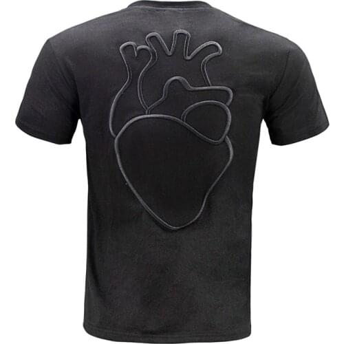 Embroidery t shirt Men 2020 new brand Big love embroidery T-shirt short-sleeved men and women Couple clothing Ouma T-shirt