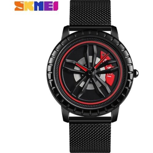3D Rotation Dial Men Watch Quartz Watches Car Wheel Rim Hub Man Wrist Clock montre homme relojes para hombre relogios masculino