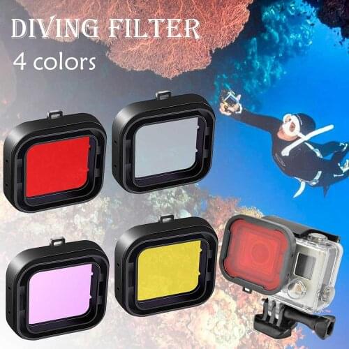 Pop 1-Pack Filters Kit Red Magenta Snorkel Scuba Camera Lens Color Filter For Gopro hero4/hero3+ Black Super Suit Housing Case