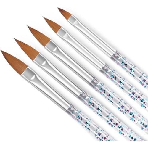 Nail Brush Set 5pcs UV Gel Brush Pen Professional Petal Flower Dotting Line Design Drawing Brush Pen Manicure Tools Set