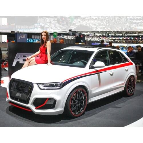 Very good Quality Simple Black / Red Popular Car / Auto Waist Sticker For Audi Q3 Q5 Q7 A1 A3 Z2CA719