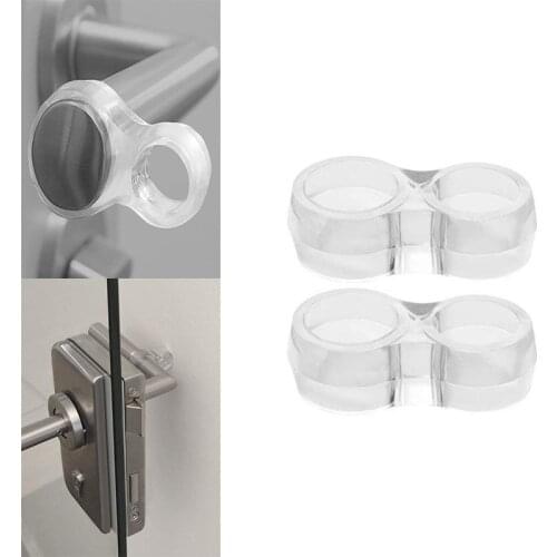 New Silica Gel Door Stop Transparent Door Handle Buffer Baby Safety Shockproof Pad Walls Furniture Protective Home Door Stopper