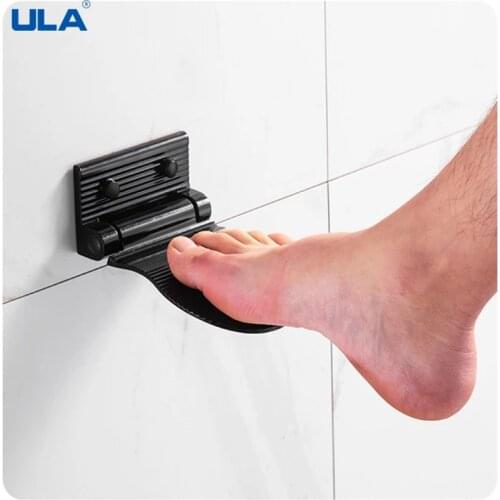 Space Aluninum Bathroom Pedal Shower Room Anti-slip Safety Foot Rest Safety Pedal Hanger Bathroom Accessories Shelf Holder