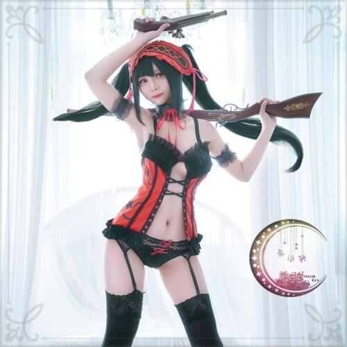 Hot Anime Date A Live Tokisaki Kurumi Cosplay Costumes Classics Style Indult Underwear Role Play Clothing Custom-Make Any Size
