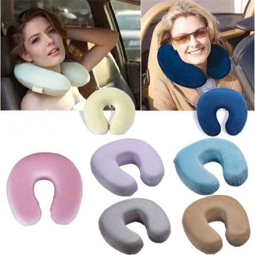 Soft Memory Foam U Shaped Travel Neck Head Support Pillow 8Colors