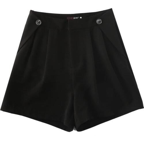 Plus Size High-Waist Chiffon Shorts Women For Summer 2021 Slim Loose Black Ladies Short Female Casual Gray Shorts Female D5390