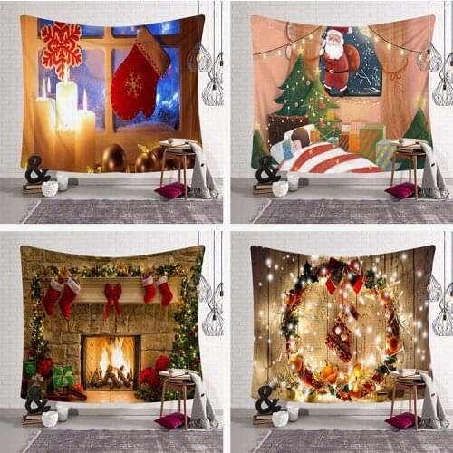 Home Decoration Christmas series Tapestry Christmas decoration cloth hot sale hanging cloth casual bedroom wall hanging tap872
