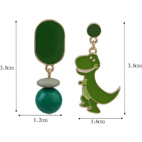 10 pair/lot wholesale fashion jewelry accessories gold metal dinosaur earrings for women 2020