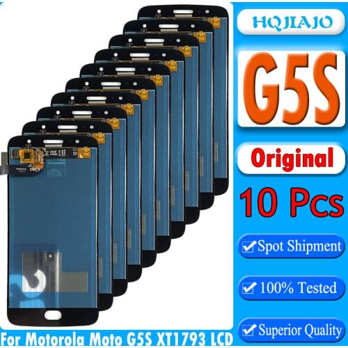 10 pieces/lot AMPLED LCD For Motorola Moto G5S Display Touch Screen XT1793 XT1794 XT1792 Digitizer G5S XT1795 LCD Assembly
