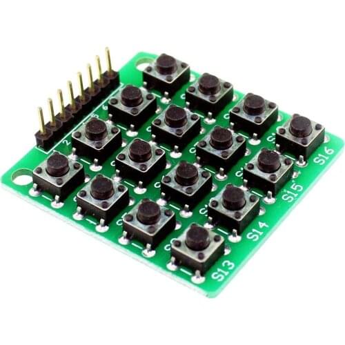 8pin 4x4 44 Matrix 16 Keys Button Keypad Keyboard Breadboard Module Mcu for Arduino Diy Starter Kit