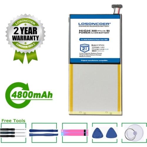 LOSONCOER Battery 4800mAh C11P1414 Battery for ASUS ZenPad 8.0 Power Case Z380 CB81 Series