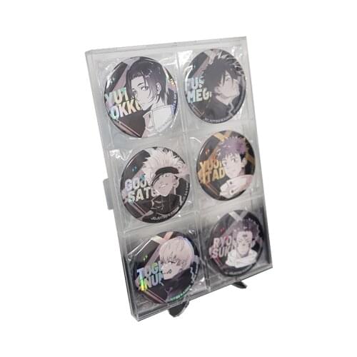 Acrylic Millet Badge Display Storage Box Peripheral Pendant Organize Protection Collection Anime Desktop Stand