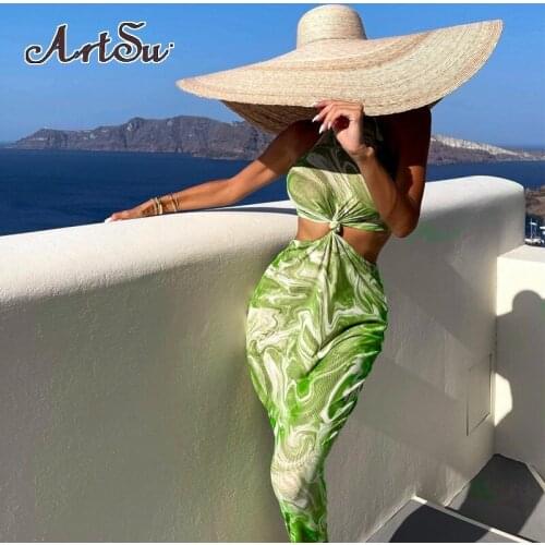 Летние платья без рукавов ArtSu China At AliExpress