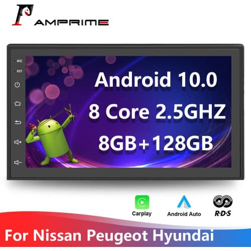 AMPrime 2 din Car Radio Multimedia Player 7'' Android GPS Receiver FM Mirror Link Audio Stereo For Volkswagen Nissan Autoradio