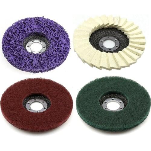 4 pieces Bulgarian 125 Angle Grinder Tools for Metal Coarse Grinding to Fine Polishing Flap Discs Set