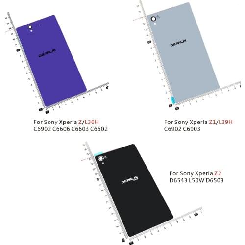 Glass Battery Door Housing Rear Cover for Sony Xperia Z2 D6543 L50W D6503 Replacement Spare Parts Back Door Case Cover