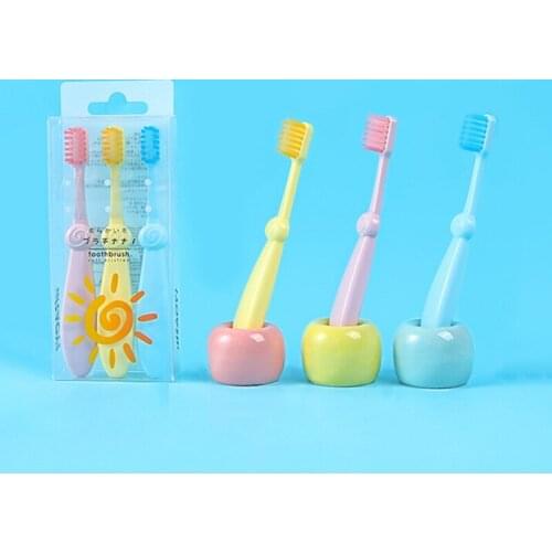 Baby Soft-bristled Silicone Toothbrush For Children Teeth Cute Training Toothbrushes Baby Dental Care ToothBrush 3Pcs/Set