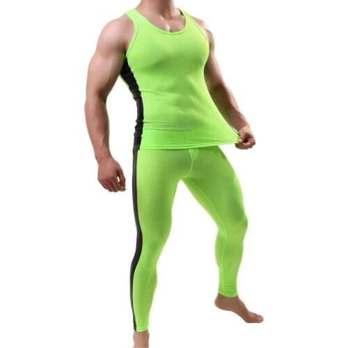 Breath Mesh Leggings Mens Compression Pants Men Running Tights Gym Sports Leggins Exercise Training Workout Tights For Men