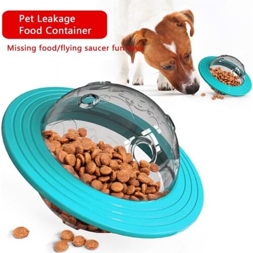 Interactive Dog Cat Flying Saucer Toy Pet Shaking Leakage Food Container Puppy Training Balls Pet Supplies/Toys