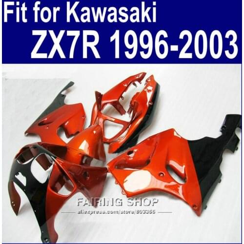 Metallic Red Fairings Fit for ZX7R 1996 1997 1998 2003 High quality Abs Fairing kit Fit for Kawasaki ninja 96 03 7gifts ZG06