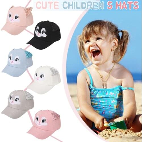 Summer Baby Boy Girls Hats Soft Bunny Cartoon Sunhat Eaves Baseball Cap Sun Hat Beret Sun Hat Baby Fisherman Hat Beach Caps