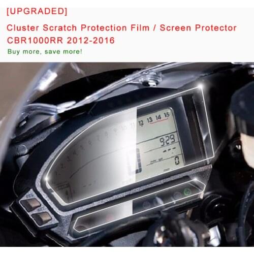 [UPGRADED] For Honda CBR1000RR CBR 1000 RR 2012-2016 Cluster Scratch Protection Film Screen Protector Blue Light Explosion-proof