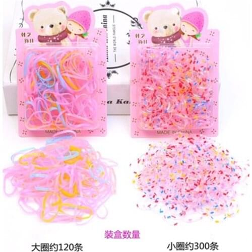 New Korean hairdressing high-grade blister box, one-off childrens leather band, constantly thickening the hair circle JQ-009