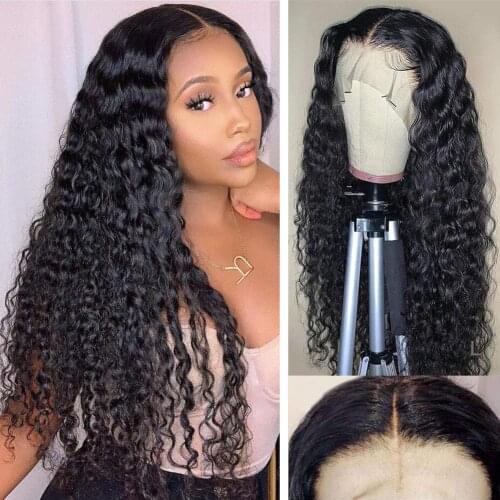 Water Curly Wig 13X4 Lace Front Human Hair Wigs For Black Women 150% Density Pre Plucked Remy Brazilian Lace Wigs