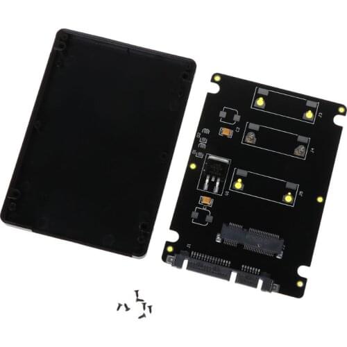 Mini Pcie MSATA SSD to 2.5Inch SATA3 Adapter Card with Solid Hard Drive Disc Case Aluminum Alloy