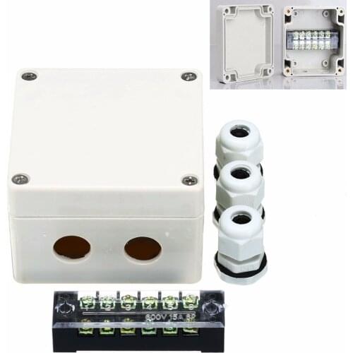 1pc Waterproof Plastic Junction Box Cable Distribution Box Mayitr Plastic Electric Project Enclosure Case 6 Ports