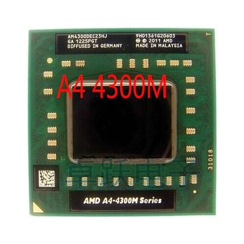 AMD Laptop Notebook CPU processor A4-4300M 2.5Ghz Socket FS1 A4 4300M AM4300DEC23HJ free shipping