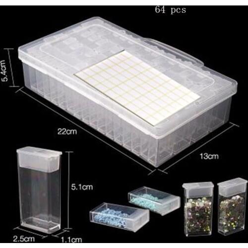 New 56/28/64 grid 5d diy diamond embroidery accessories storage box diamond painting drill bit storage box transparent container