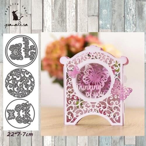Panalisacraft Butterfly Frame Metal Cutting Dies Craft Dies Scrapbooking Card Making Album Embossing Stencil Die Cut Decoration