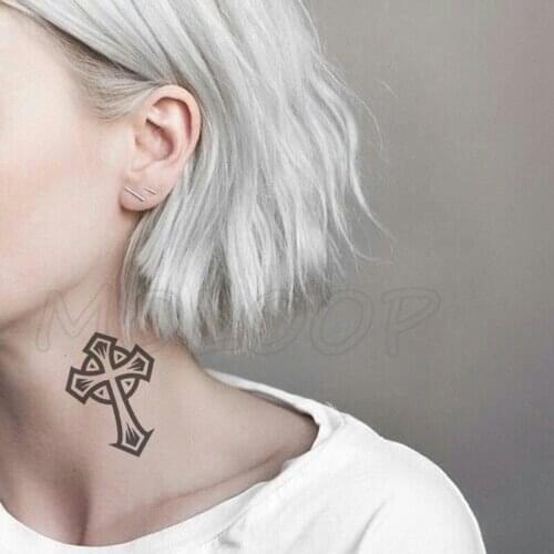 Tattoo Sticker Black cross symbol pattern Temporary Water Transfer fake Tatoo Body Art Fashion Tatoo Girl Boy Arm hand Tatto