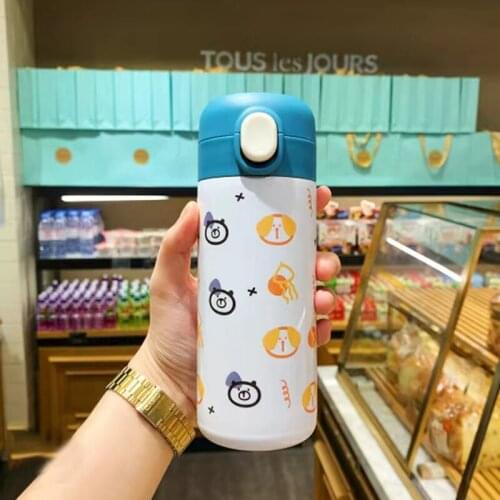 350ml New Animal Stainless Steel Thermos Bottle Cute Cartoon Coffee Tea Mug Vacuum Flask Drinking Water Cup