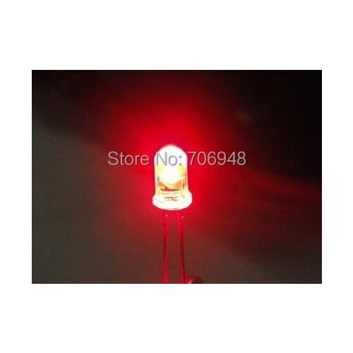 Ultra bright 12000mcd 5mm red led beads water clear
