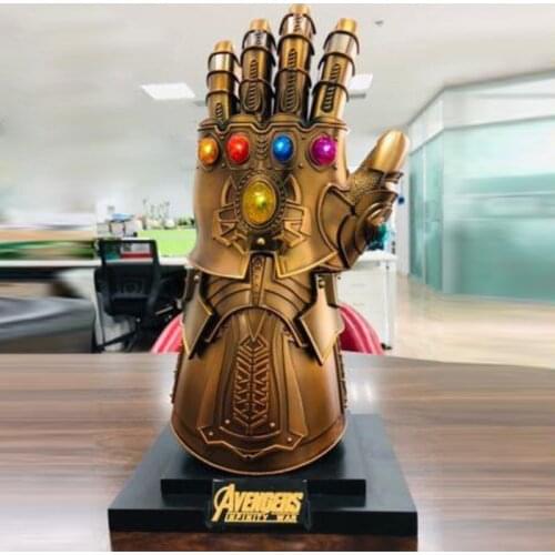 THE AVENGER 1:1 SCALE THANOS INFINITY GAUNTLET METAL STATUE WITH LED LIGHT COSPLAY ACCESSORY PROPS BIRTHDAY GIFTS FOR KIDS MEN
