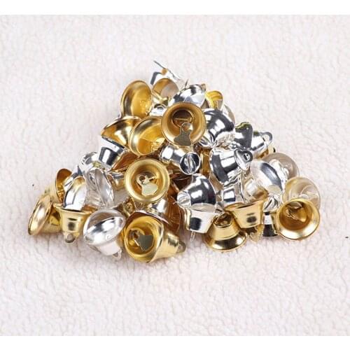 10/20pcs small Gingle Bell Gold bells DIY Handmade Metal Crafts Christmas Tree Hanging Decoration
