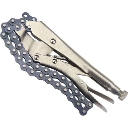 10 inch Chain Vise Clamp Plier Locking Grip Wrench Oil Filter Pipe 16.5 inch Chain Length