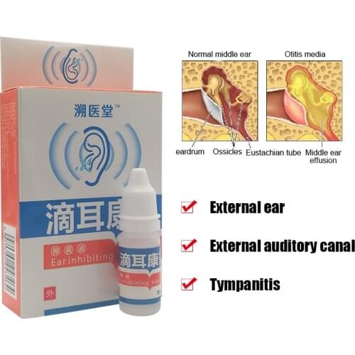 10ML Ear Cold Compress Ear Drops Relief Pain To Treat Acute Otitis Media Tinnitus Deafness Ear Drop Chinese Medical Health Care
