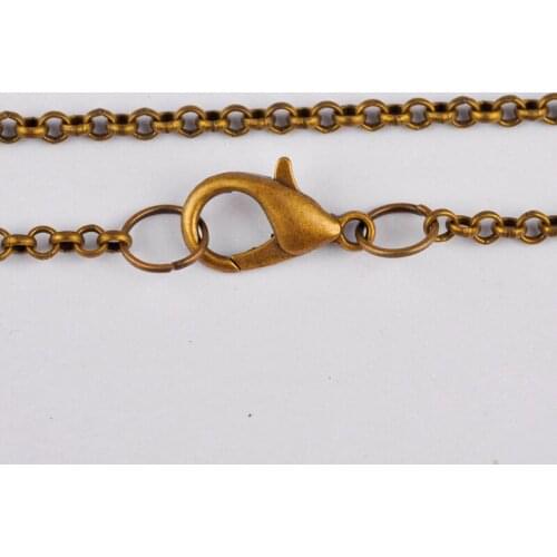 100pcs 2mm 2.5mm 3.2mm 3.8mm Antique Bronze 32inch 80cm Rolo Chain Necklaces Jewelry Findings