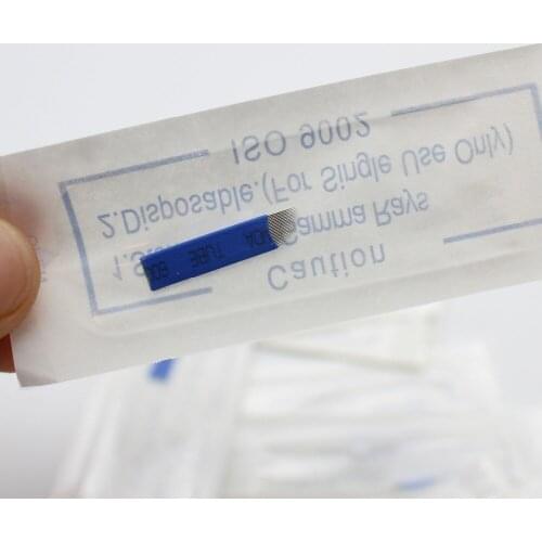 100 Pcs 21 Pins Microblading Needles 0.2mm Permanent Makeup Eyebrow Tattoo Manual Blade 3D Eyebrow Tattoo Microblading