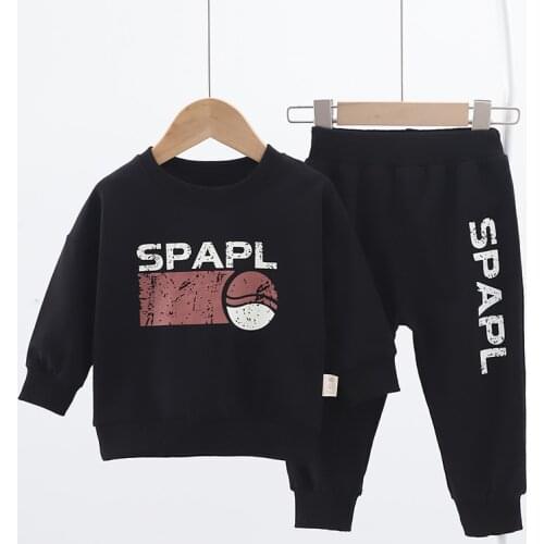 2021 Spring Autumn Children Basketball Cotton Sweatshirts+Pant 2PC/Sets Boys Clothes Kids Tops Sport Outfits Sportswear Casual