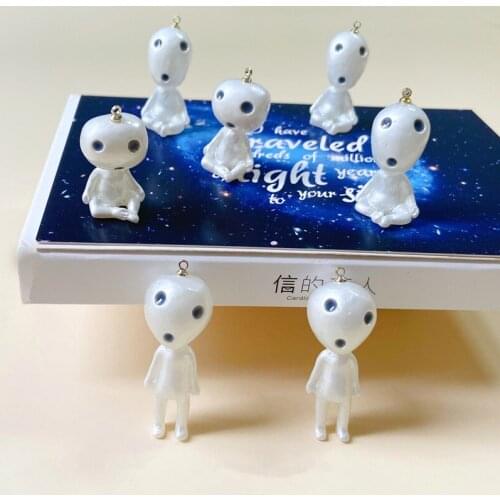 2020 New style Funny cartoon 3D saucerman shape resin floating locket charms diy jewelry earring/garment pendant accessory