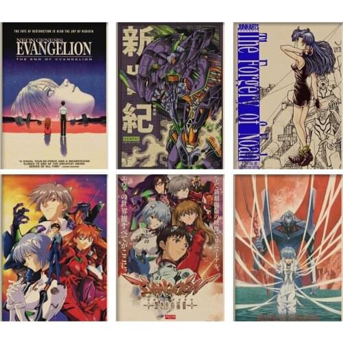 5D diy diamond painting classic anime retro poster full diamond inlaid animated character evangelion cross stitch kit home decor