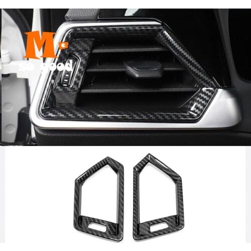 ABS Matte/Carbon fibre For BMW 3 Series G20 2019 2020 Car left and right air outlet decoration cover trim Car accessories